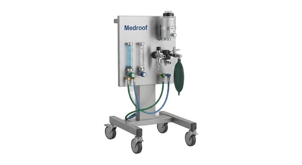 Anaesthesia Machine (2-Gas Continuous Flow Rotameter)