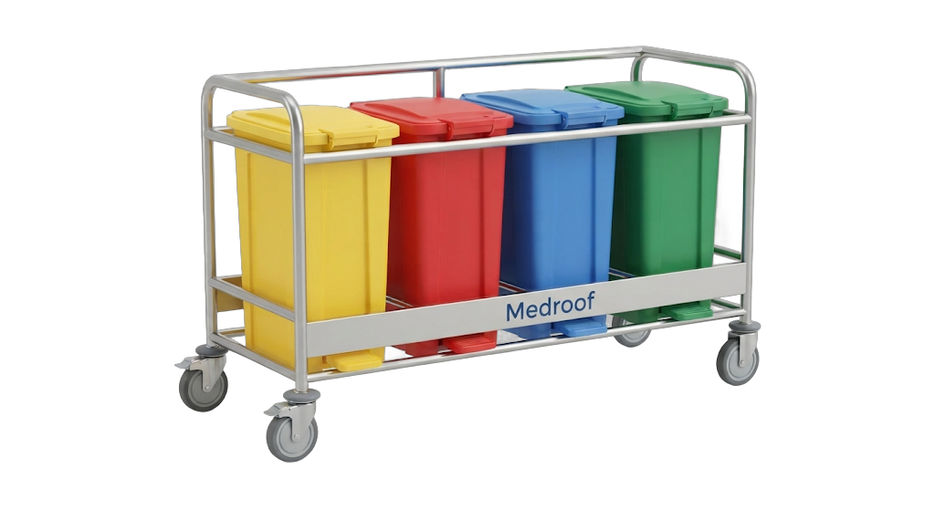 Bio Waste Trolley (Color-Coded Hospital Infection)