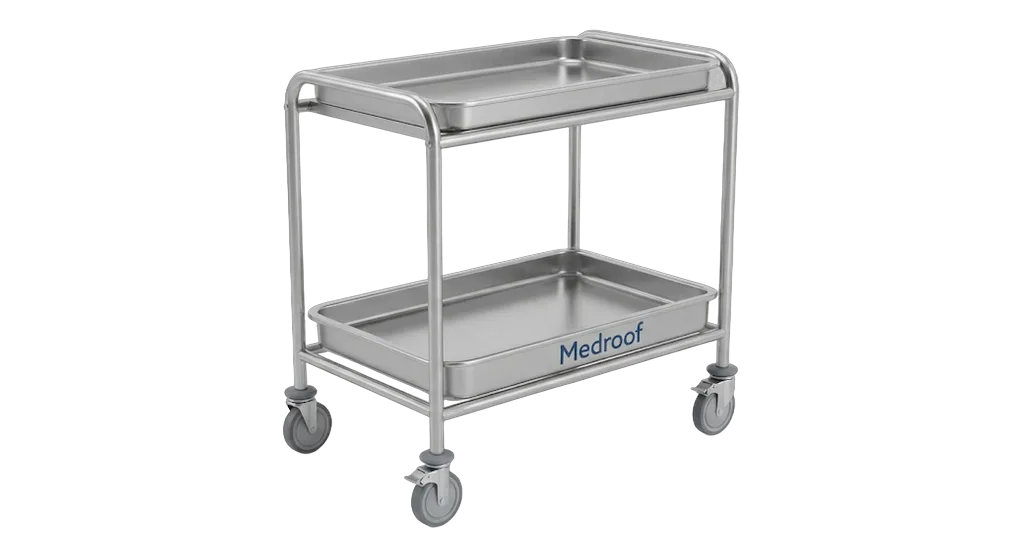 Dressing Trolley (With SS Bowl & Waste Bucket)