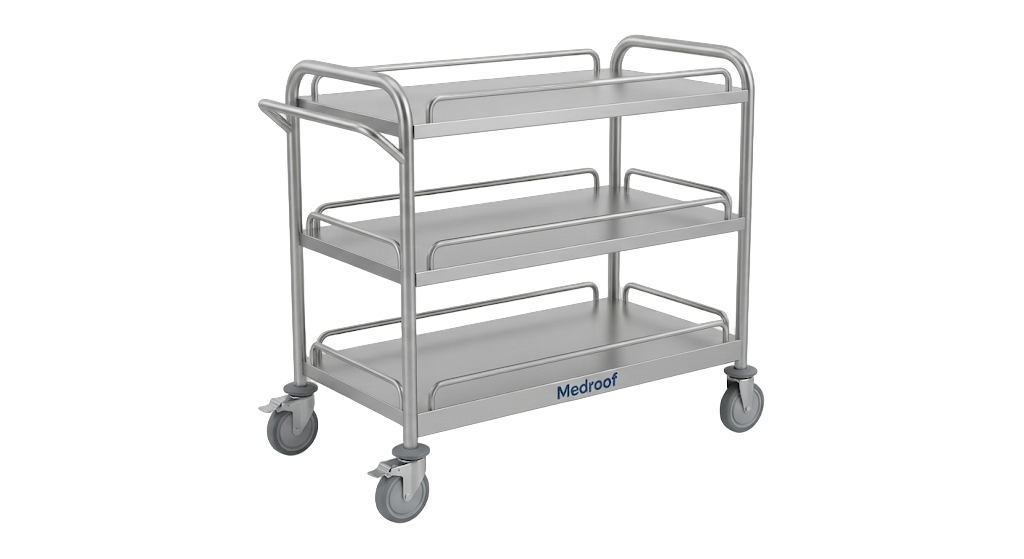 Instrument Trolley - 3 Shelves (SS304 Utility)