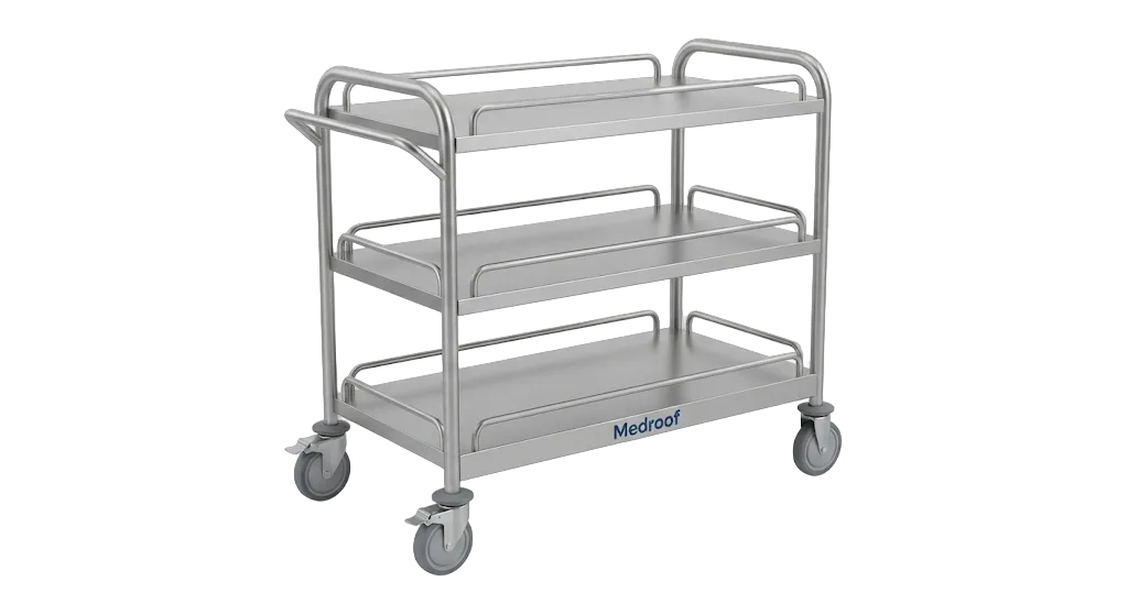 Instrument Trolley - 3 Shelves (SS304 Utility)
