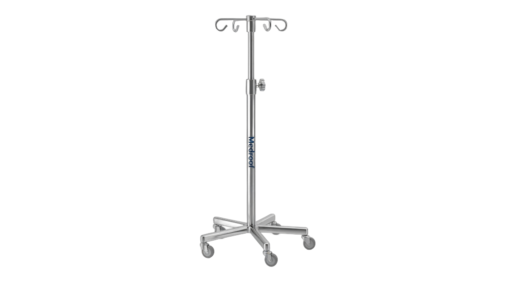 I.V. Stand (SS304 Heavy Cast Base 4-Hook)